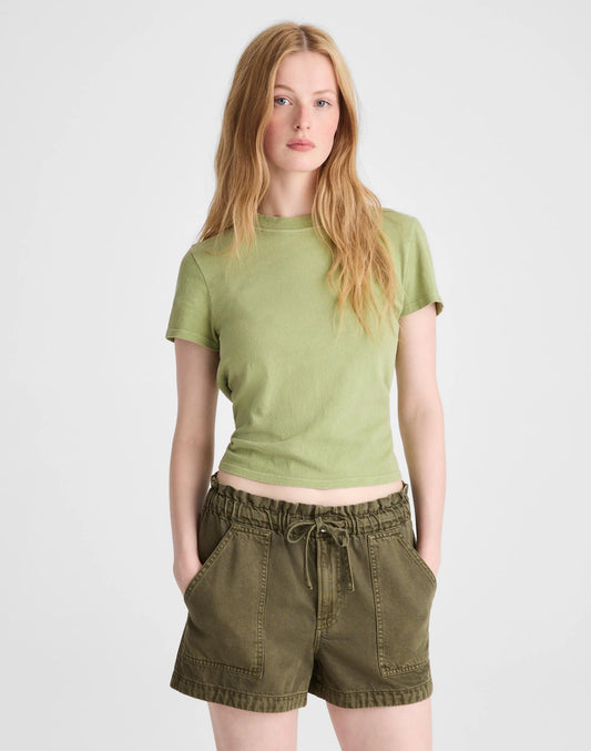 Pull-On Utility Shorts in Airy Denim Faded Ivy | Madewell