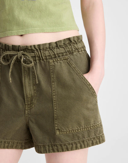 Pull-On Utility Shorts in Airy Denim Faded Ivy | Madewell