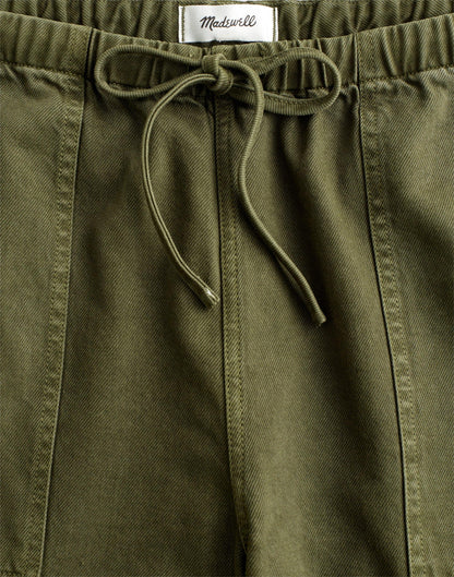 Pull-On Barrel-Leg Utility Pants in Airy Denim Faded Ivy | Madewell