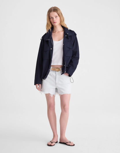 Field Jacket in Washed Poplin Classic Navy | Madewell