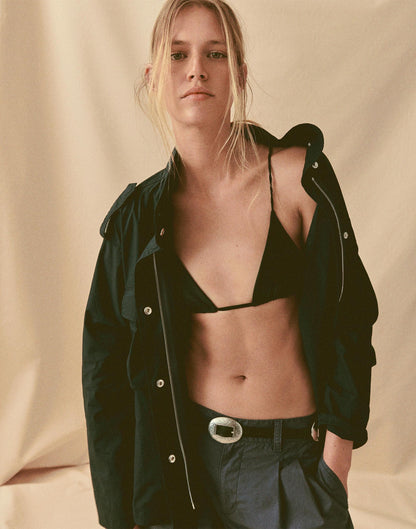 Field Jacket in Washed Poplin Classic Navy | Madewell