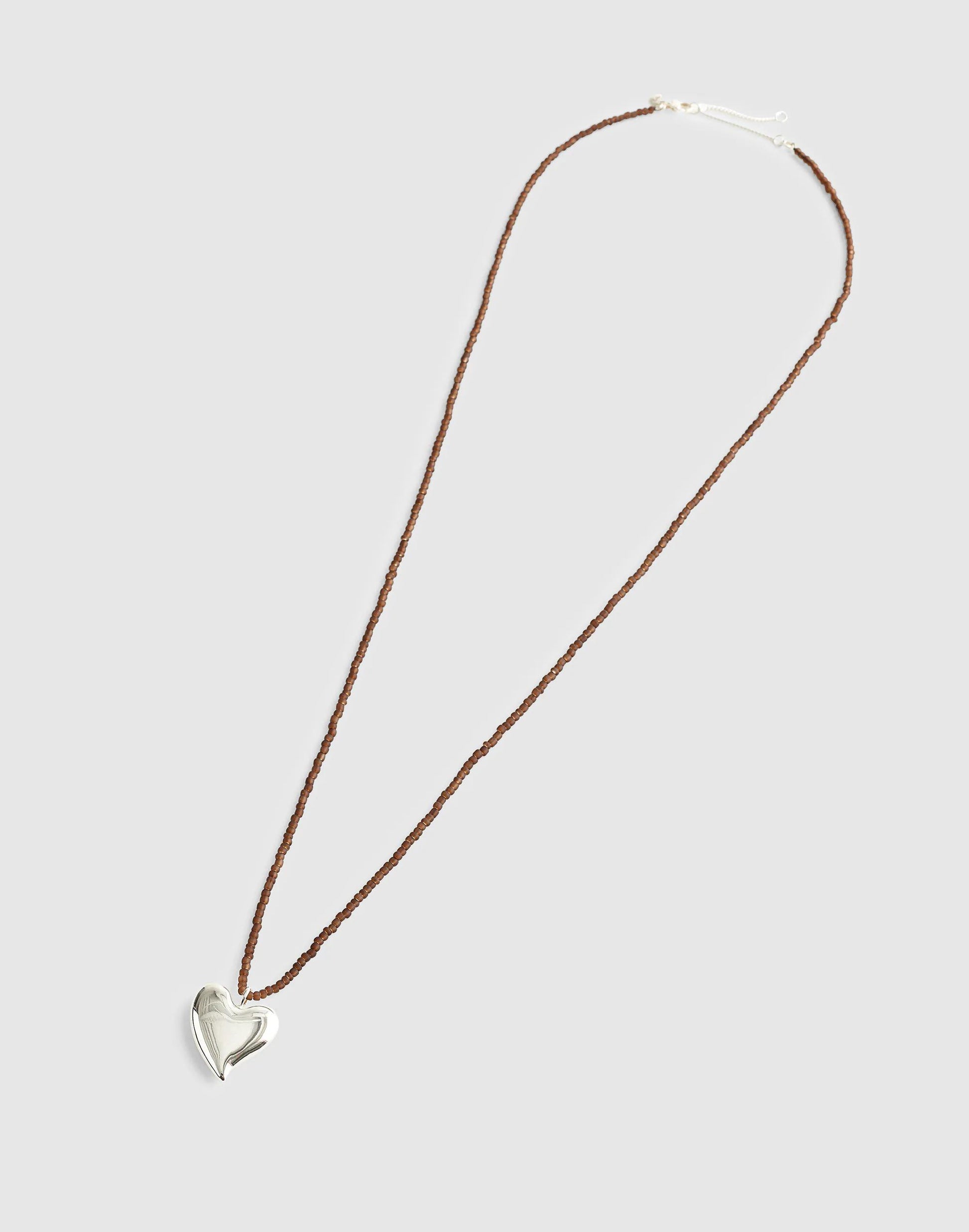 Beaded Pendant Necklace Warm Silver | Madewell