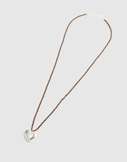 Beaded Pendant Necklace Warm Silver | Madewell