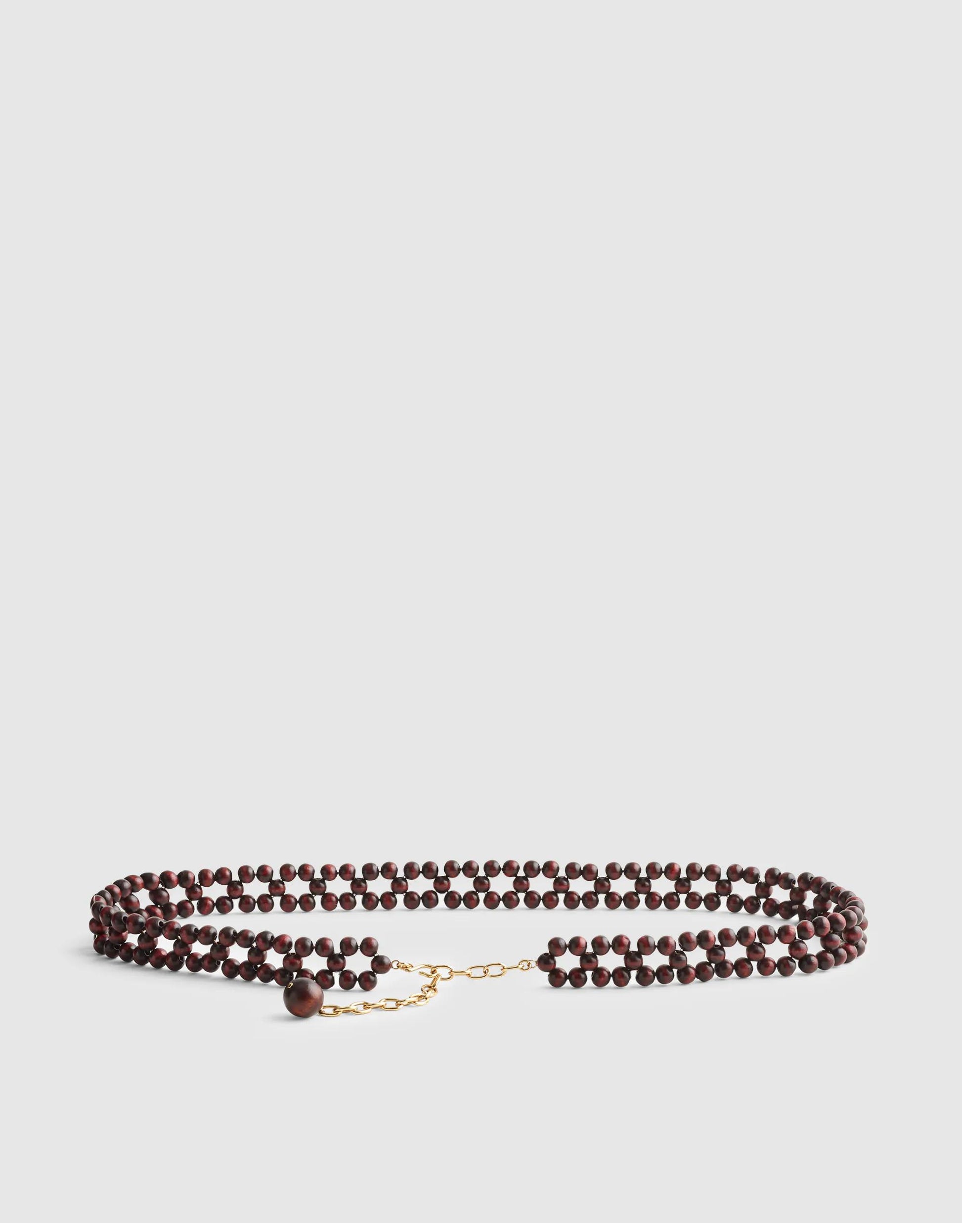 Wooden Bead Belt Antique Gold | Madewell
