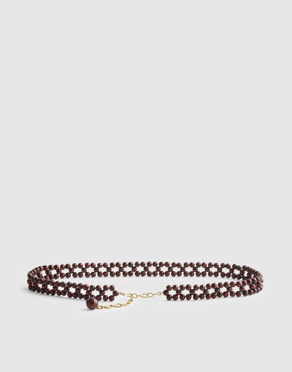 Wooden Bead Belt Antique Gold | Madewell