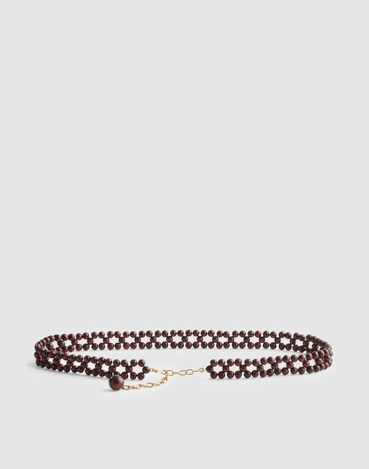 Wooden Bead Belt Antique Gold | Madewell