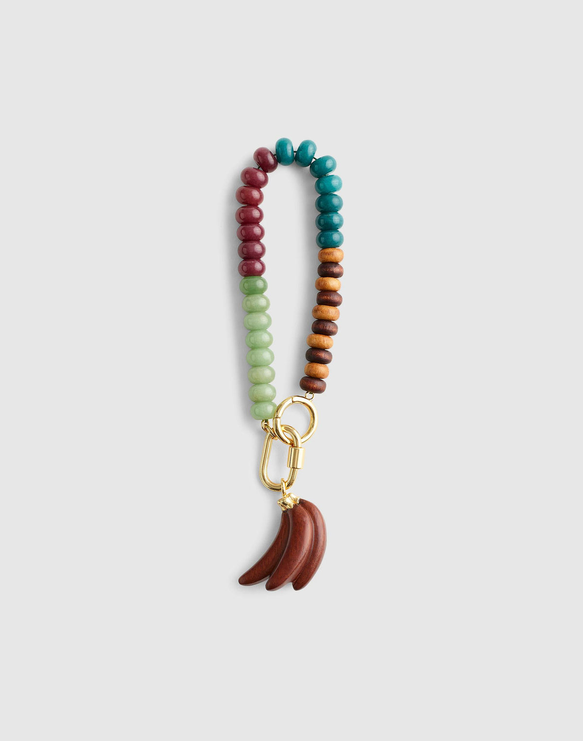 Wooden Banana Beaded Bag Charm Antique Gold | Madewell