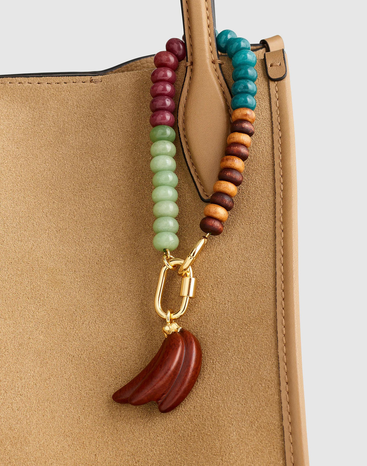 Wooden Banana Beaded Bag Charm Antique Gold | Madewell