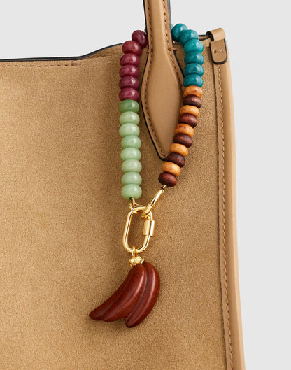 Wooden Banana Beaded Bag Charm Antique Gold | Madewell