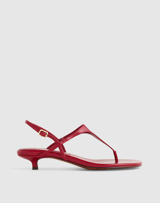 The Chiara Kitten Heel Slingback Sandal Wild Cranberry | Madewell