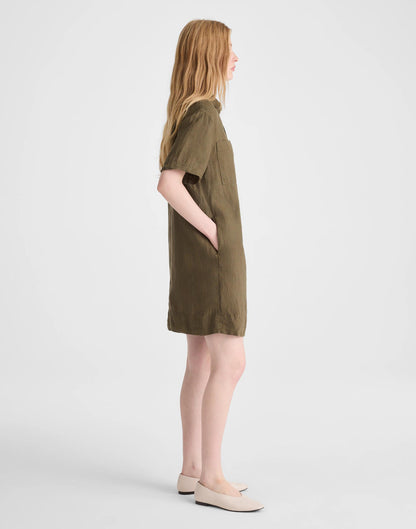 Relaxed Mini Shirtdress in 100% Linen Faded Ivy | Madewell