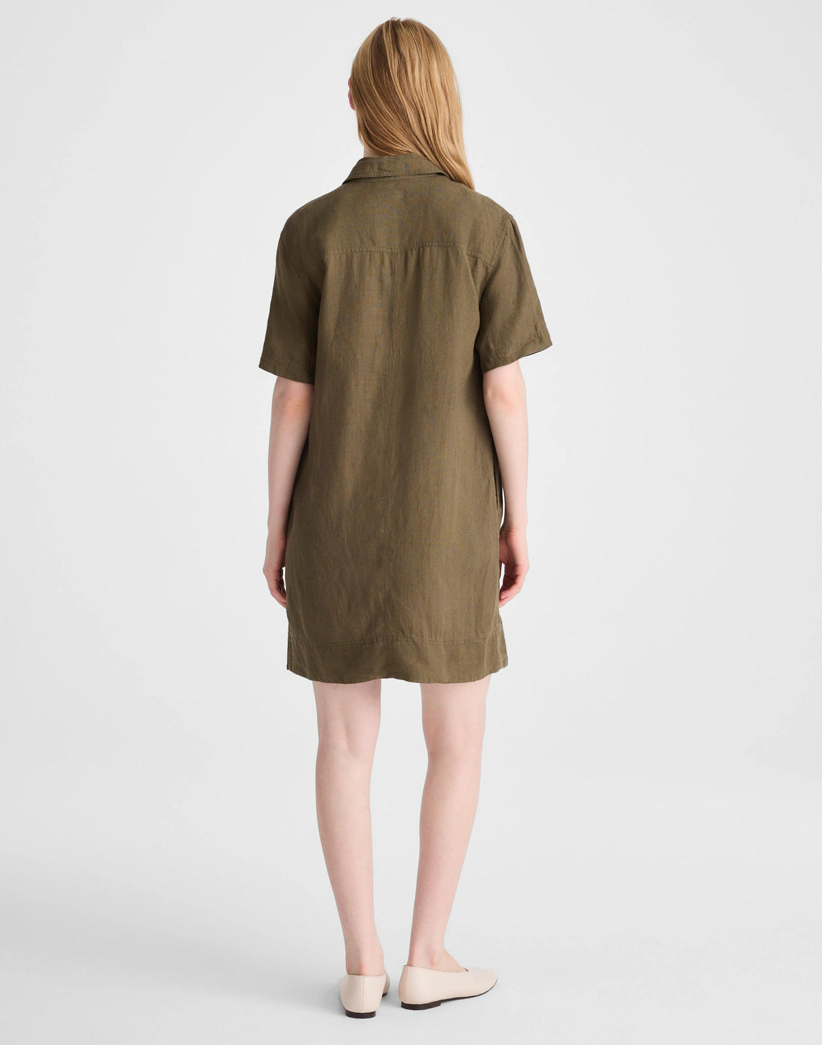 Relaxed Mini Shirtdress in 100% Linen Faded Ivy | Madewell