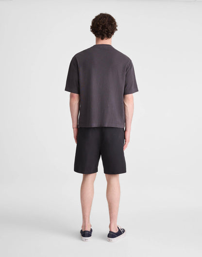 Double-Pleated Shorts in Meridian Linen Blend Black | Madewell