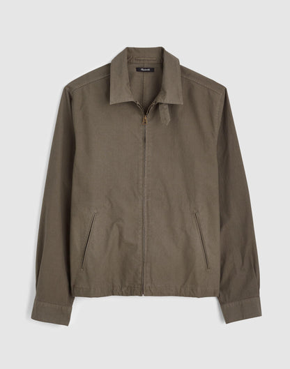 Zip Jacket in Cotton Twill Capers | Madewell