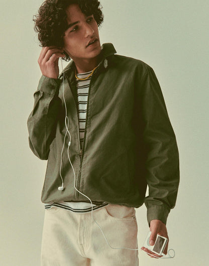 Zip Jacket in Cotton Twill Capers | Madewell
