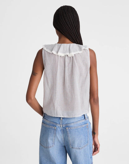 The Blaire Sleeveless Top Blue White Micro Stripe | Madewell