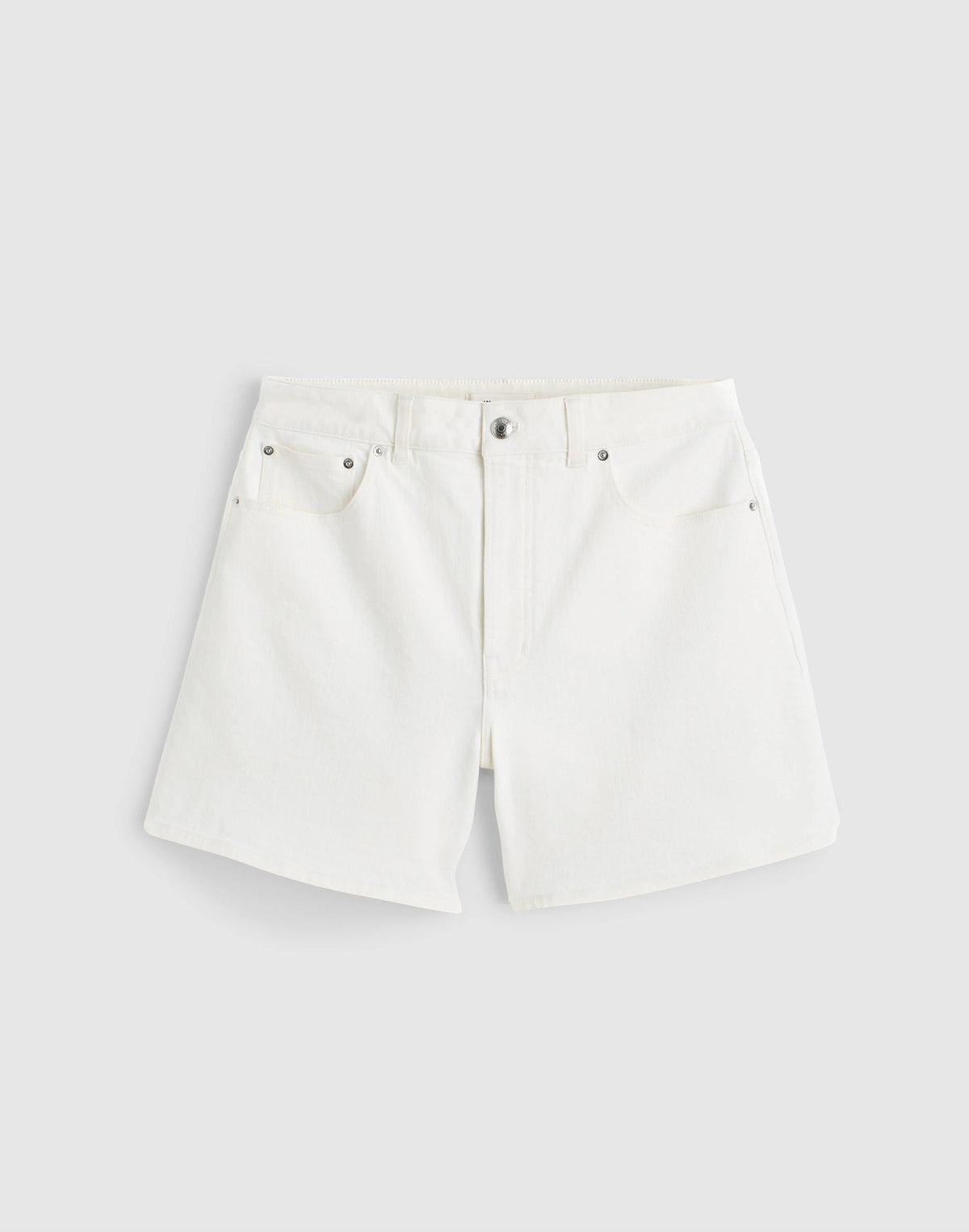 The Curvy Perfect Vintage Mid-Length Jean Short Tile White | Madewell