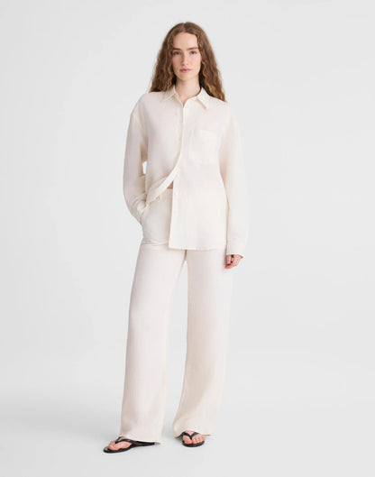 The Easy Shirt in Linen Blend Ivory Linen | Madewell