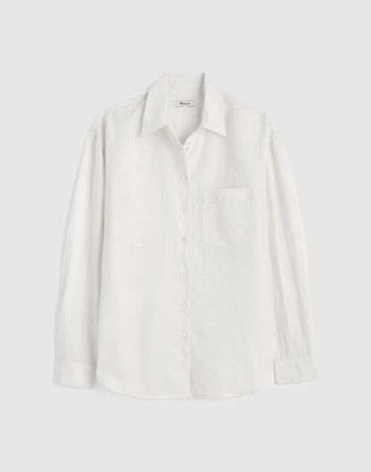 The Easy Shirt in Linen Blend Ivory Linen | Madewell