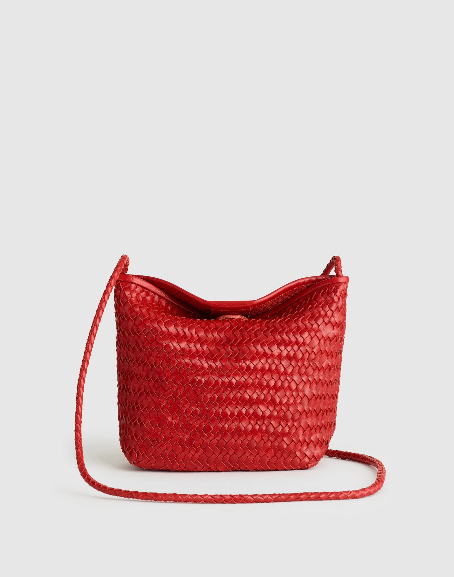 The Signature Woven Crossbody Bag Scarlet | Madewell