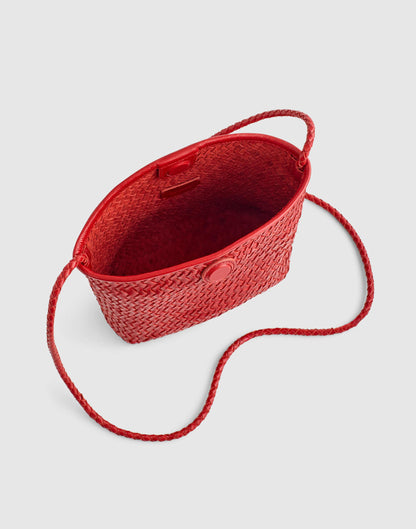 The Signature Woven Crossbody Bag Scarlet | Madewell