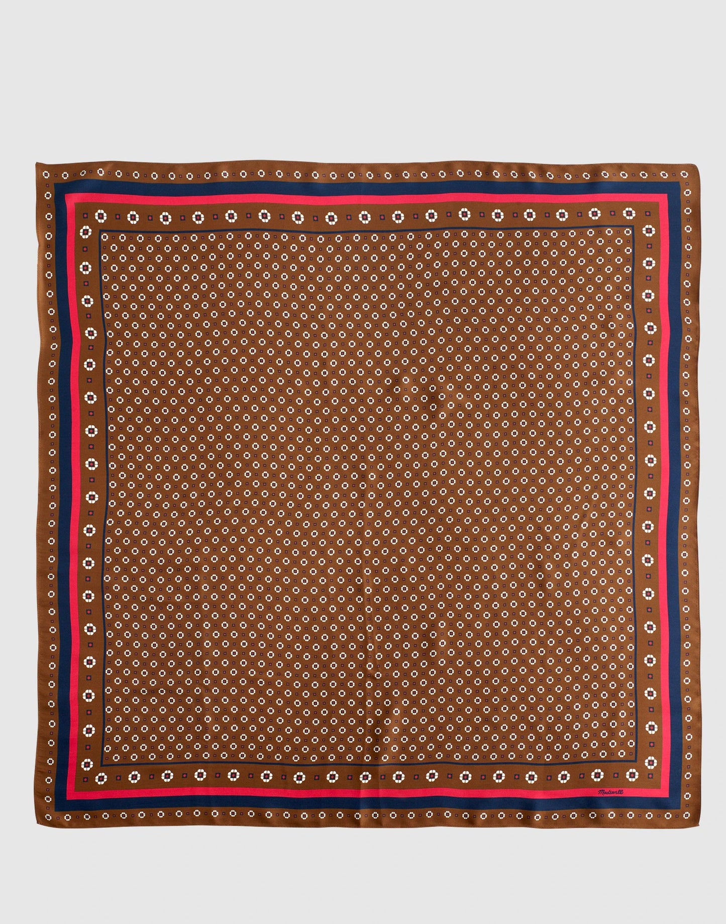 Medium Silk Bandana Foulard Print Scarf Chestnut | Madewell