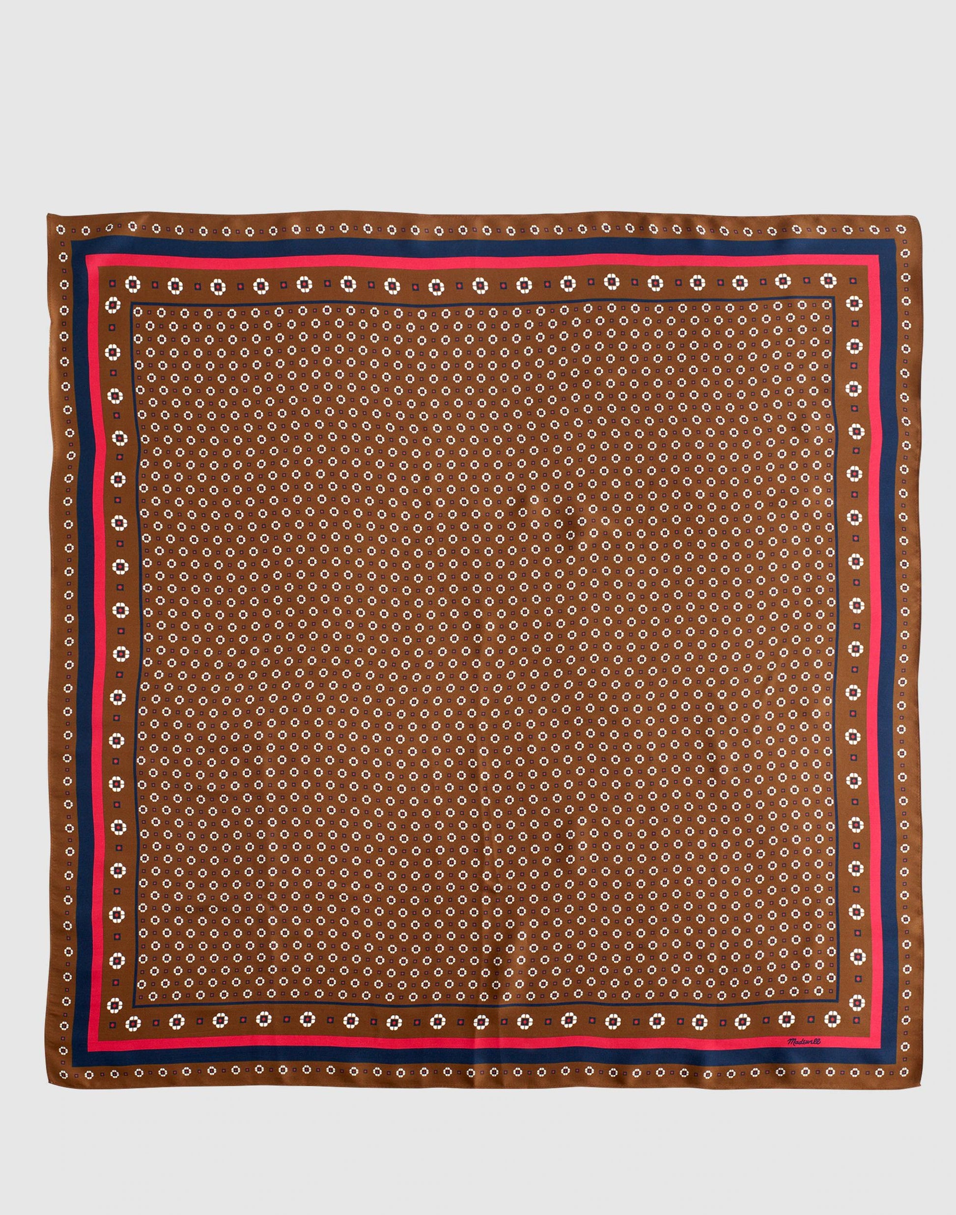 Medium Silk Bandana Foulard Print Scarf Chestnut | Madewell