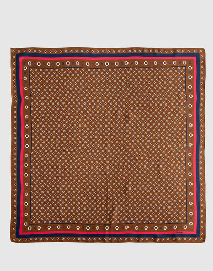Medium Silk Bandana Foulard Print Scarf Chestnut | Madewell