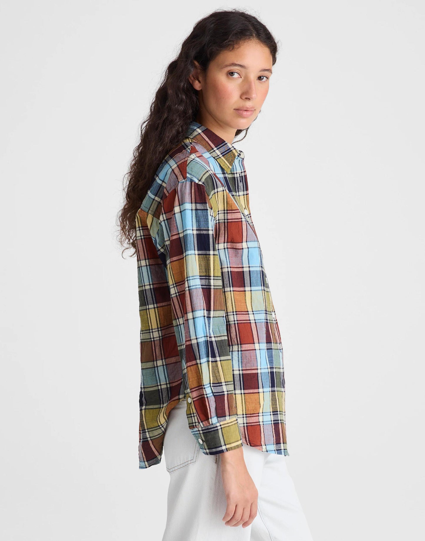 The Easy Shirt in Poplin Multi Plaid | Madewell