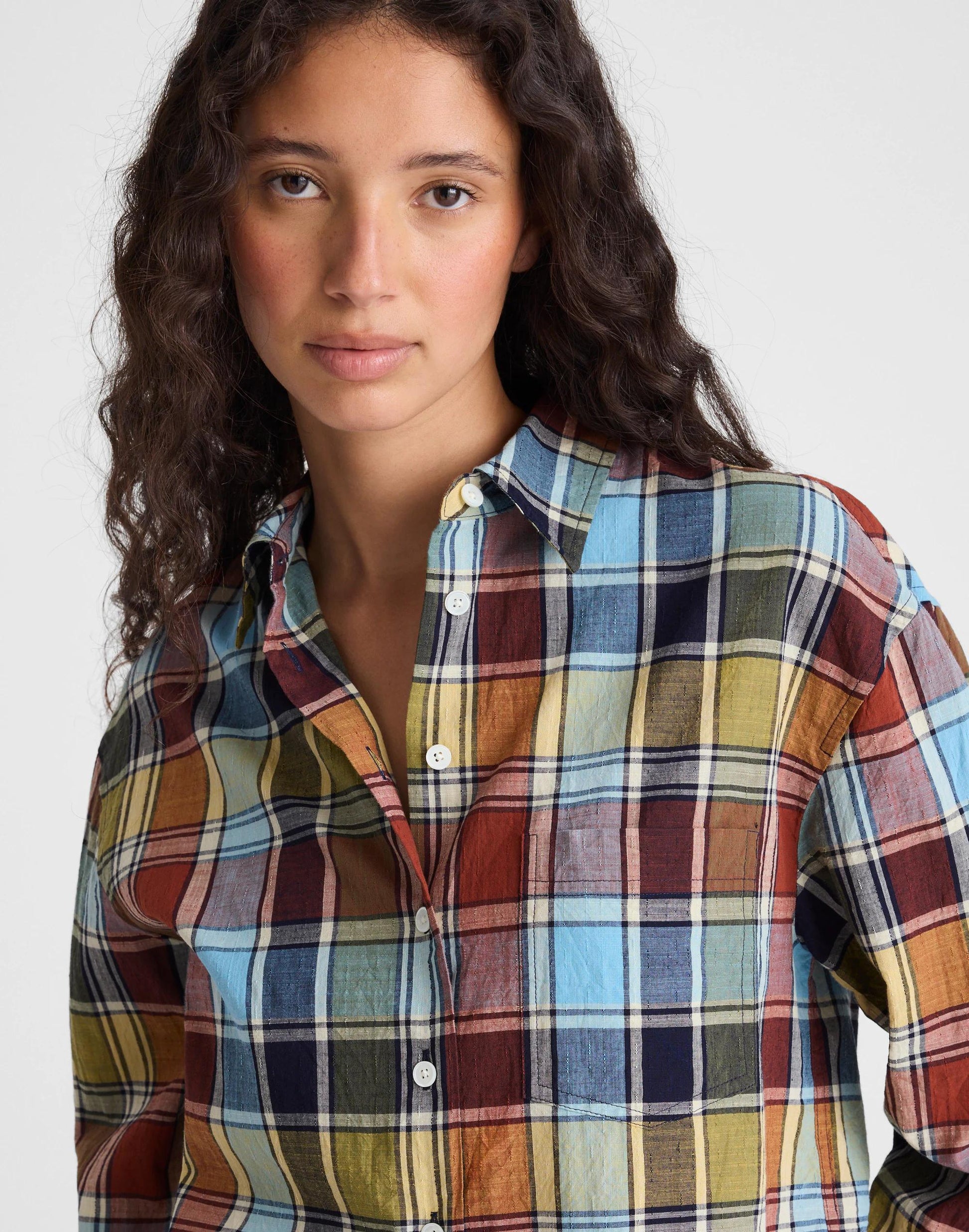 The Easy Shirt in Poplin Multi Plaid | Madewell