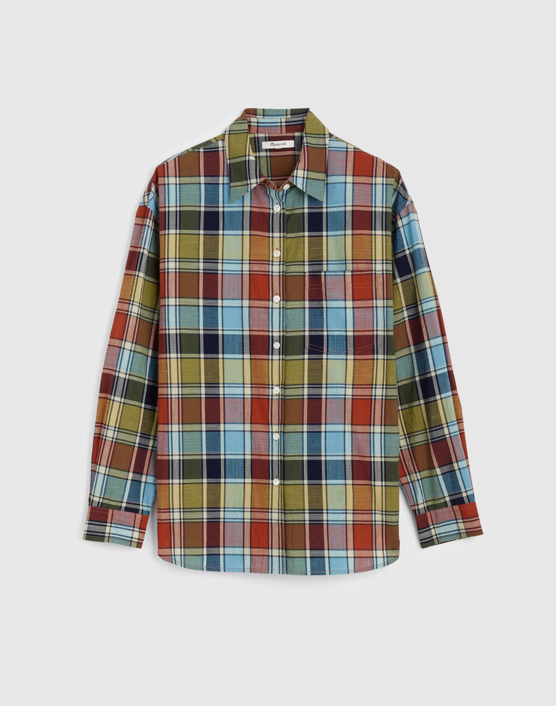 The Easy Shirt in Poplin Multi Plaid | Madewell