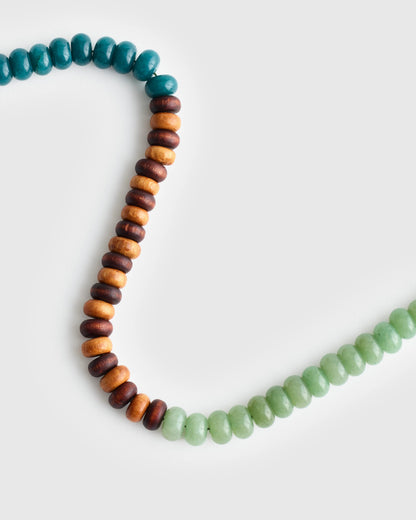 Semiprecious Wood Beaded Choker Necklace Antique Gold | Madewell
