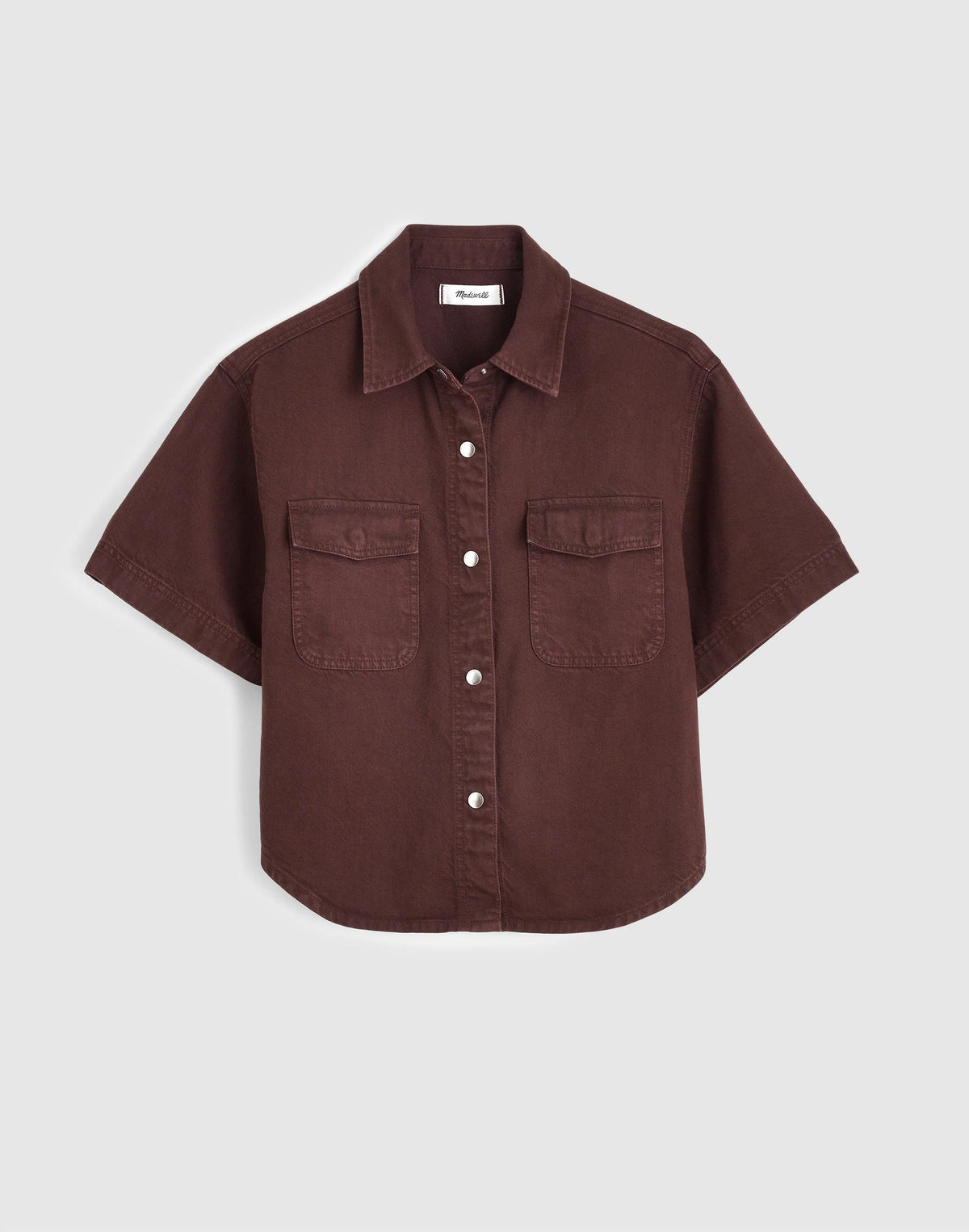 Airy Denim Utility-Pocket Shirt Burnt Cocoa | Madewell
