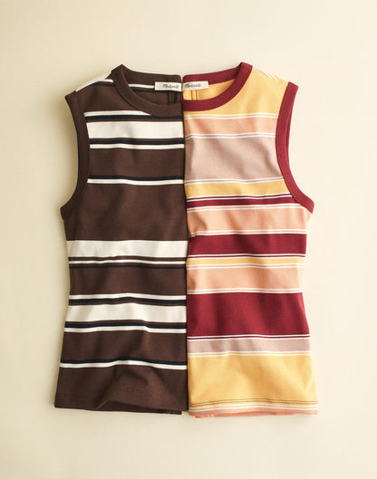 The '90s Shell Tank in Compact Cotton Dark Brown | Madewell