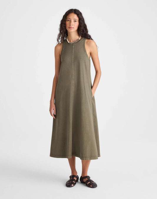 Seamed Tank Maxi Dress in Allday Jersey Faded Ivy | Madewell