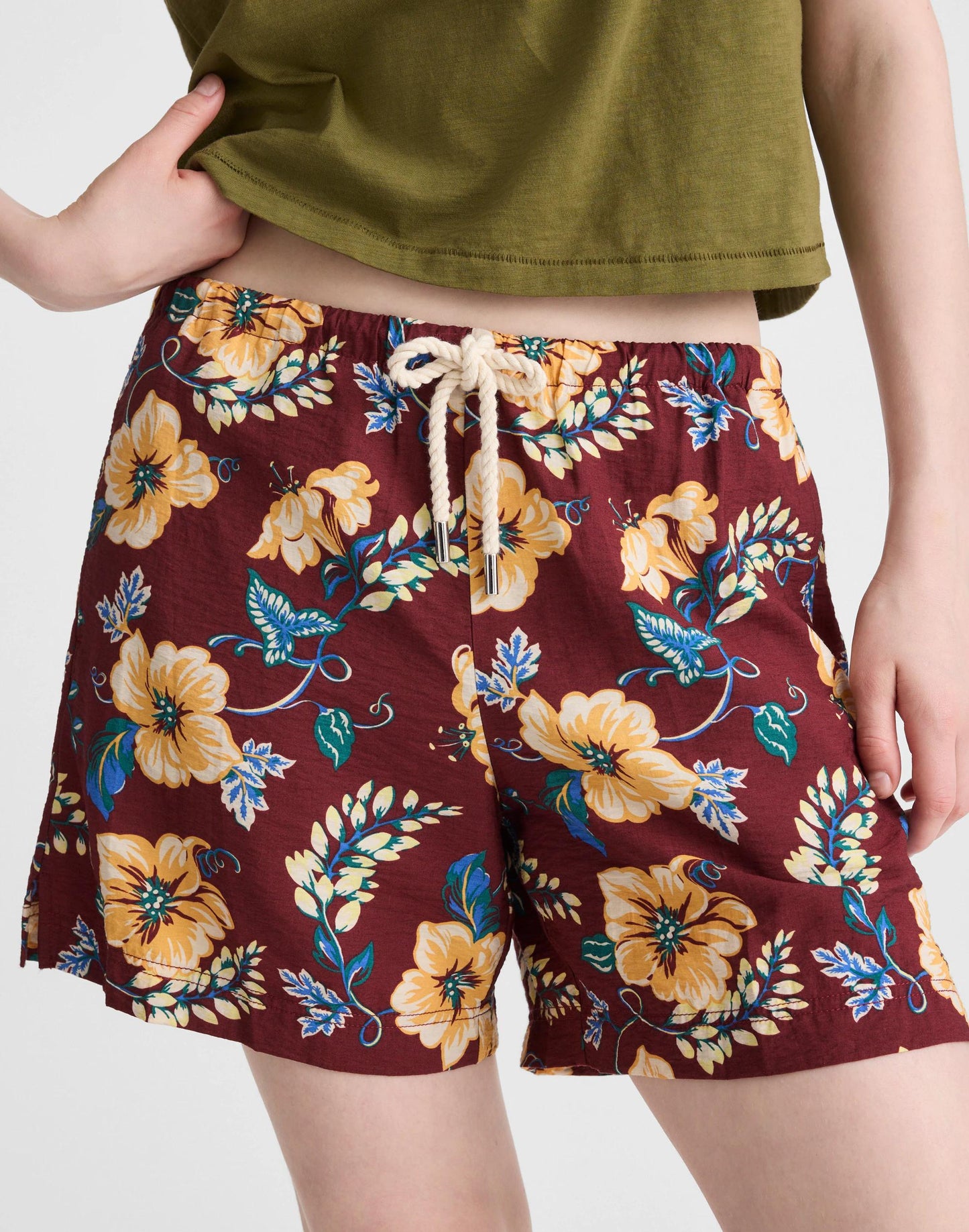 Pull-On Drawstring Boardshorts Dusty Merlot | Madewell