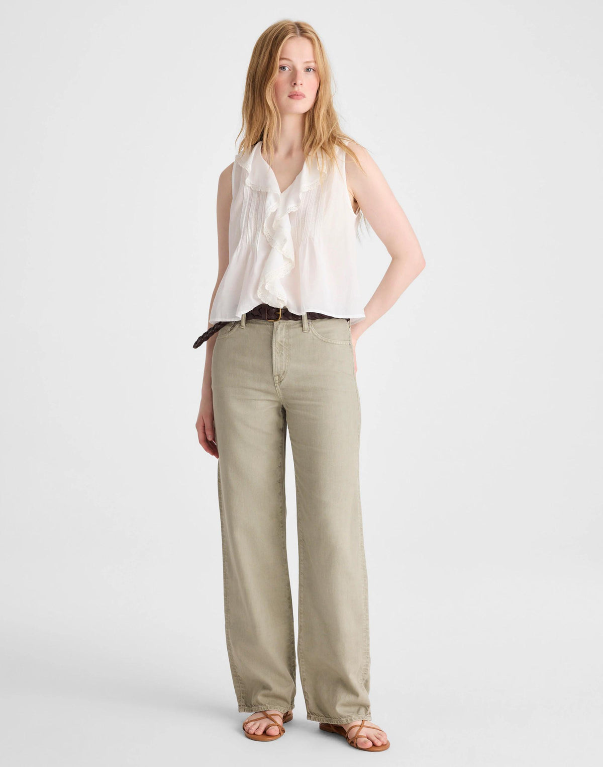 The Blaire Sleeveless Top White | Madewell