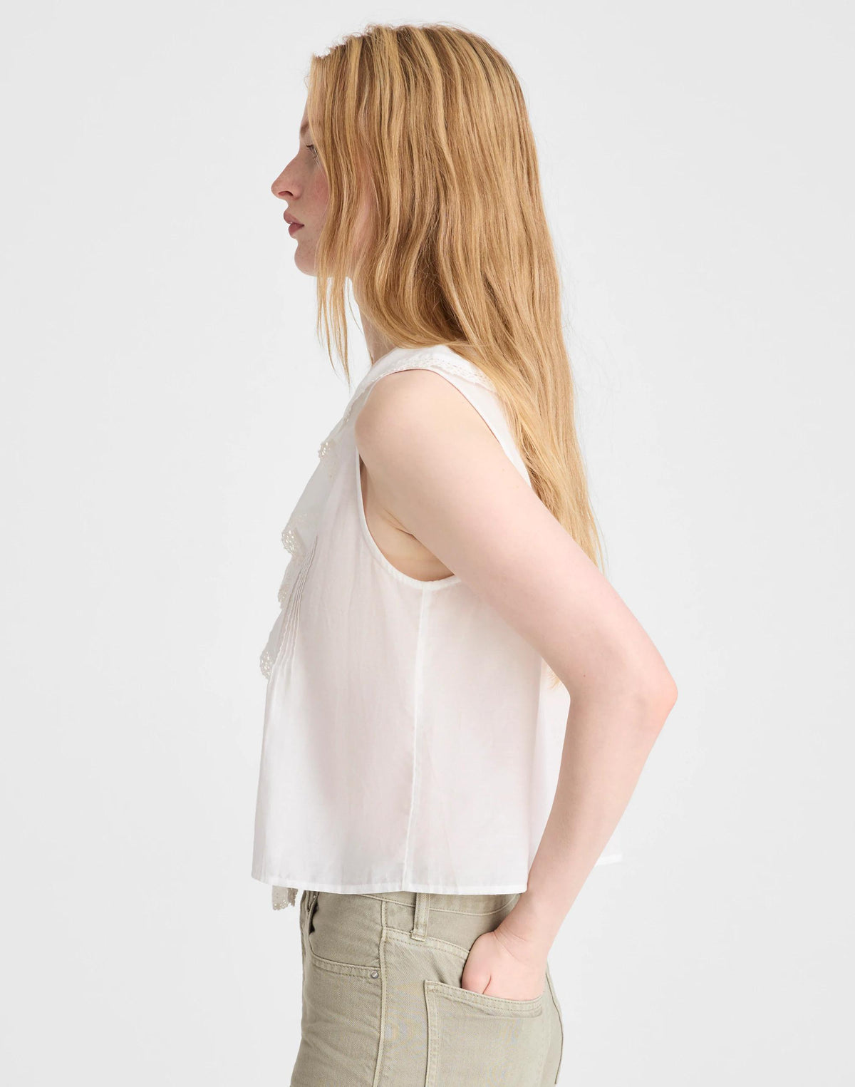 The Blaire Sleeveless Top White | Madewell