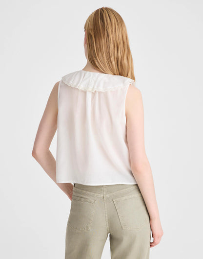 The Blaire Sleeveless Top White | Madewell