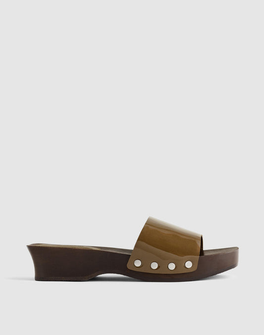 The Callen Clog Sandal Safari Khaki | Madewell