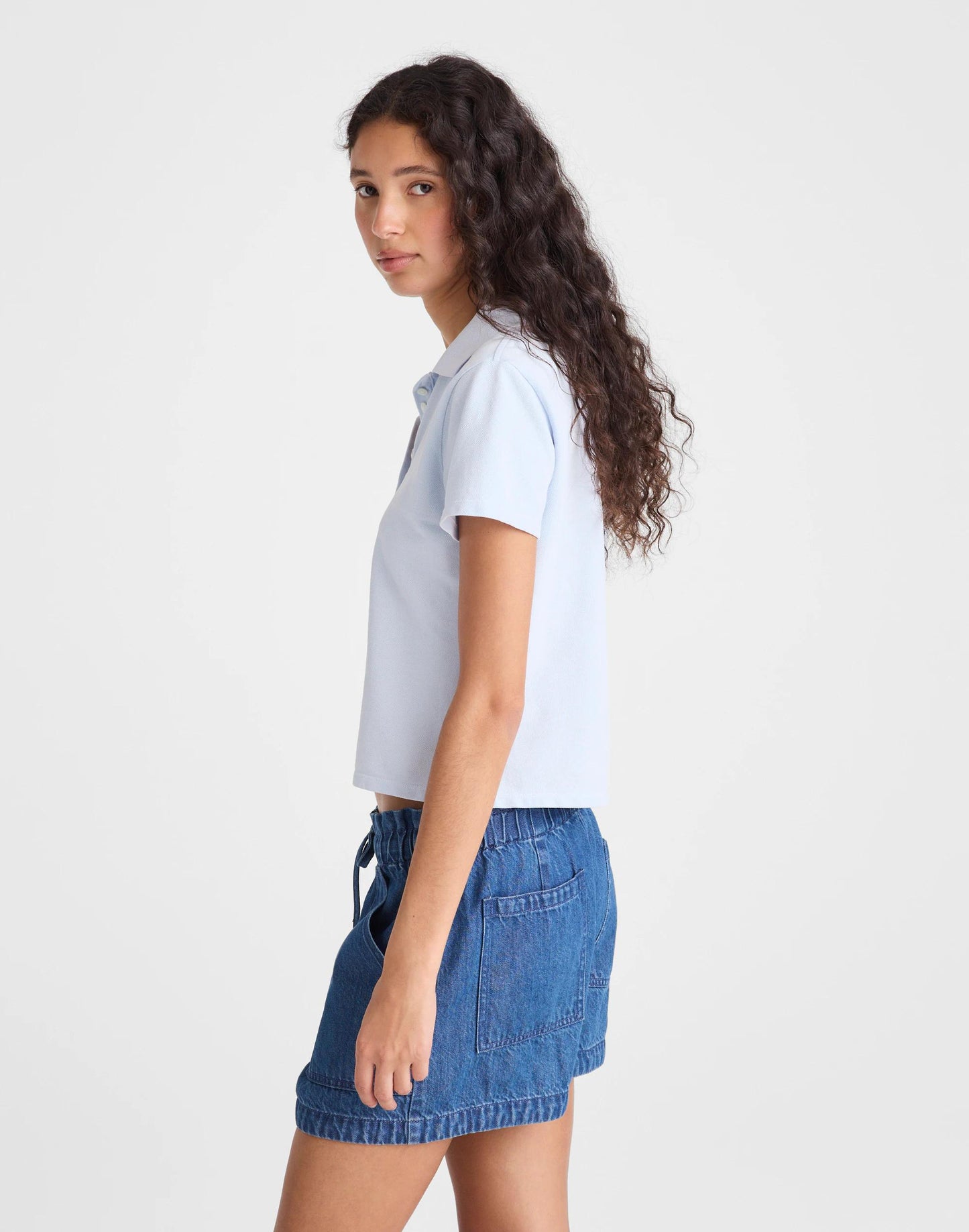 Pull-On Utility Shorts in Airy Denim Marina Blue | Madewell