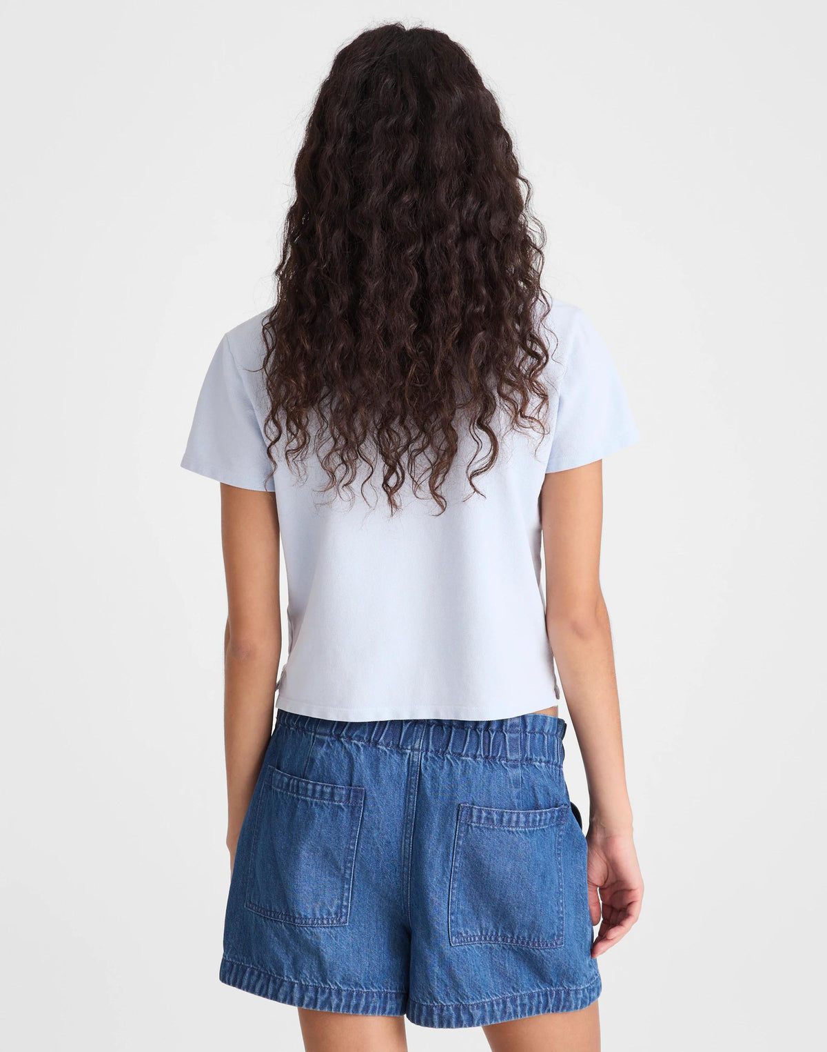 Pull-On Utility Shorts in Airy Denim Marina Blue | Madewell