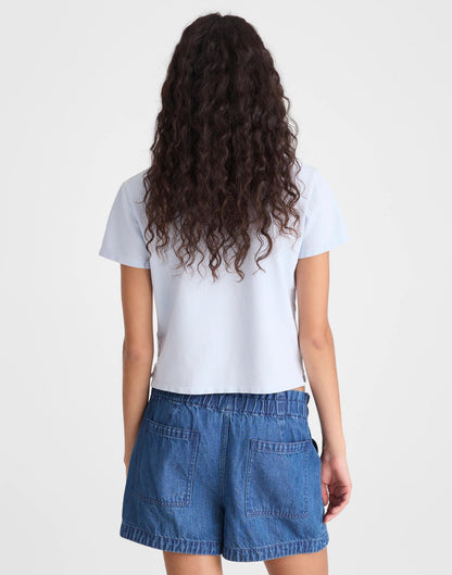 Pull-On Utility Shorts in Airy Denim Marina Blue | Madewell