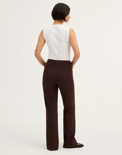 The Curvy Emmy Wide-Leg Pant Dark Carob | Madewell