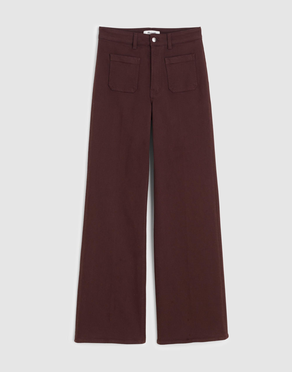 The Curvy Emmy Wide-Leg Pant Dark Carob | Madewell