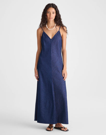 Airy Denim Maxi Slip Dress Nostalgic Blue | Madewell