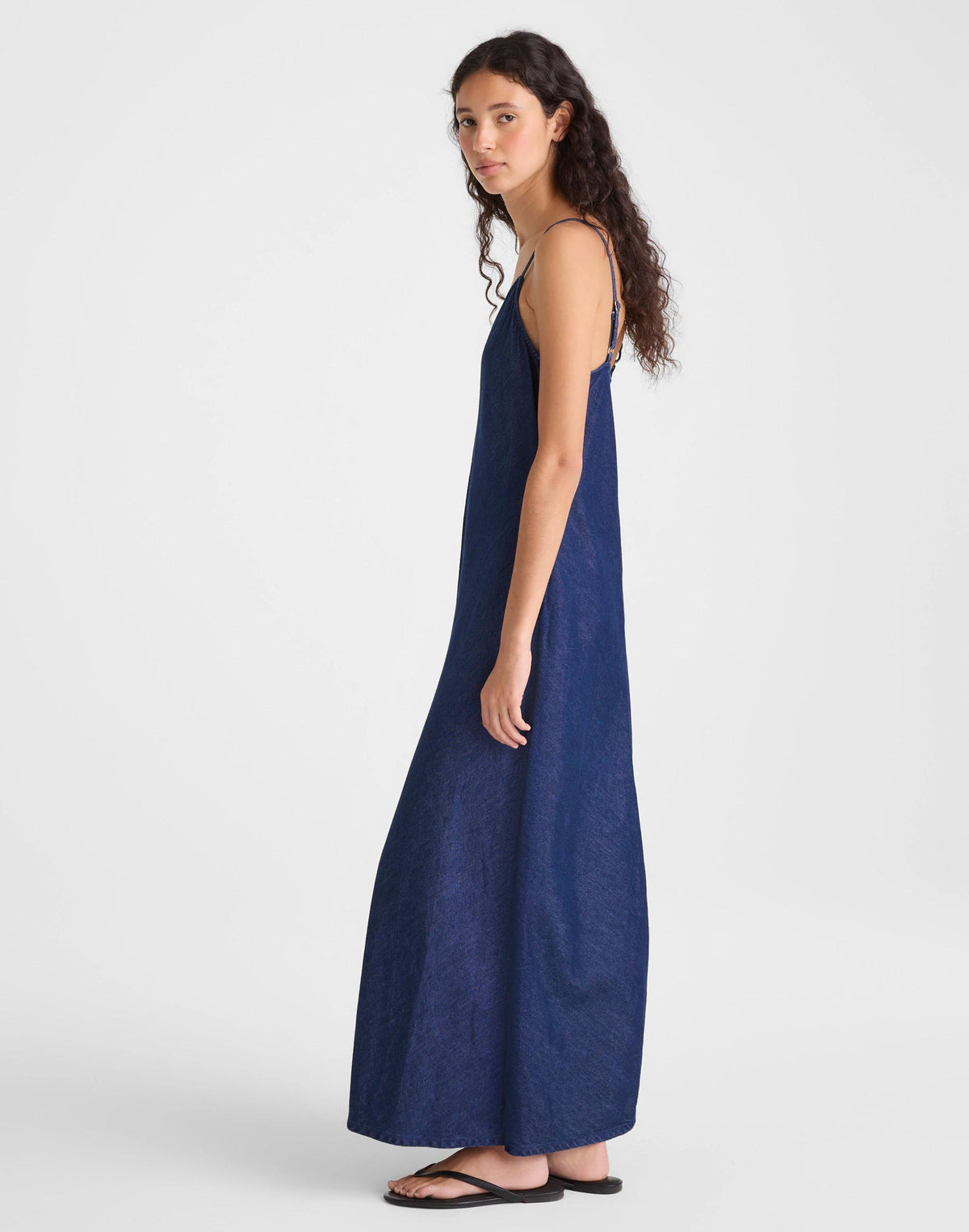 Airy Denim Maxi Slip Dress Nostalgic Blue | Madewell