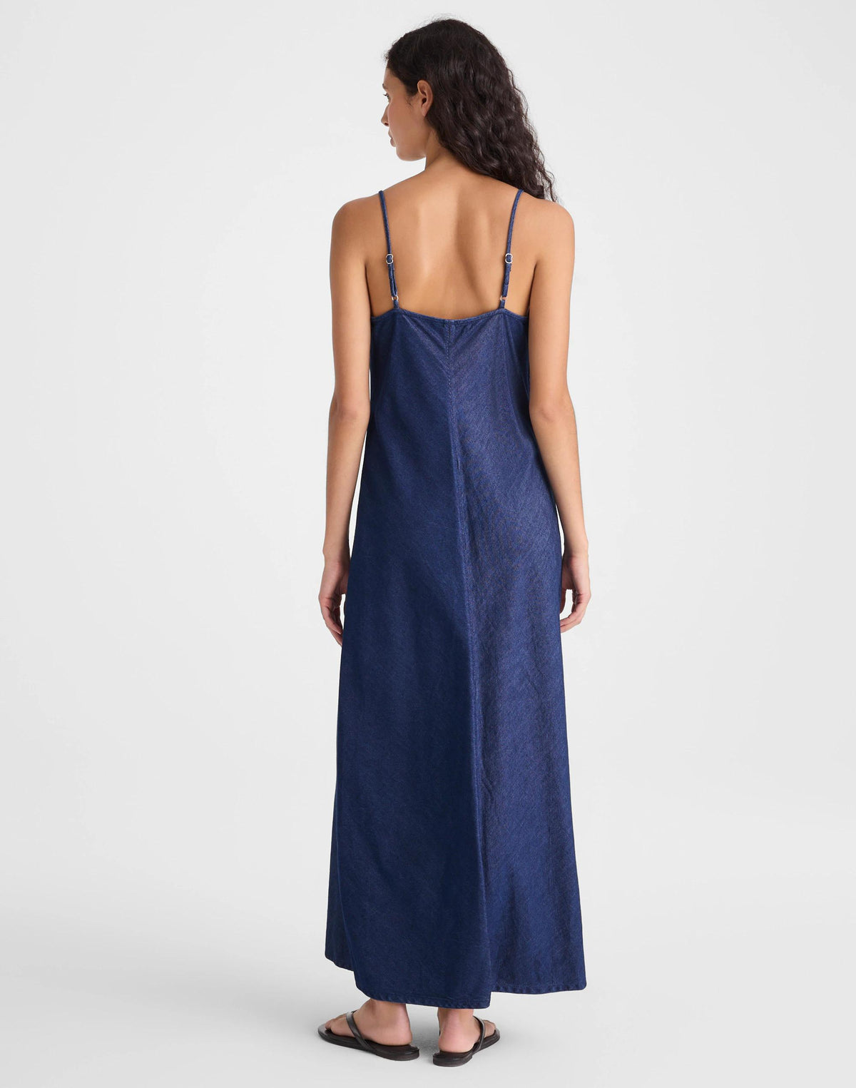 Airy Denim Maxi Slip Dress Nostalgic Blue | Madewell