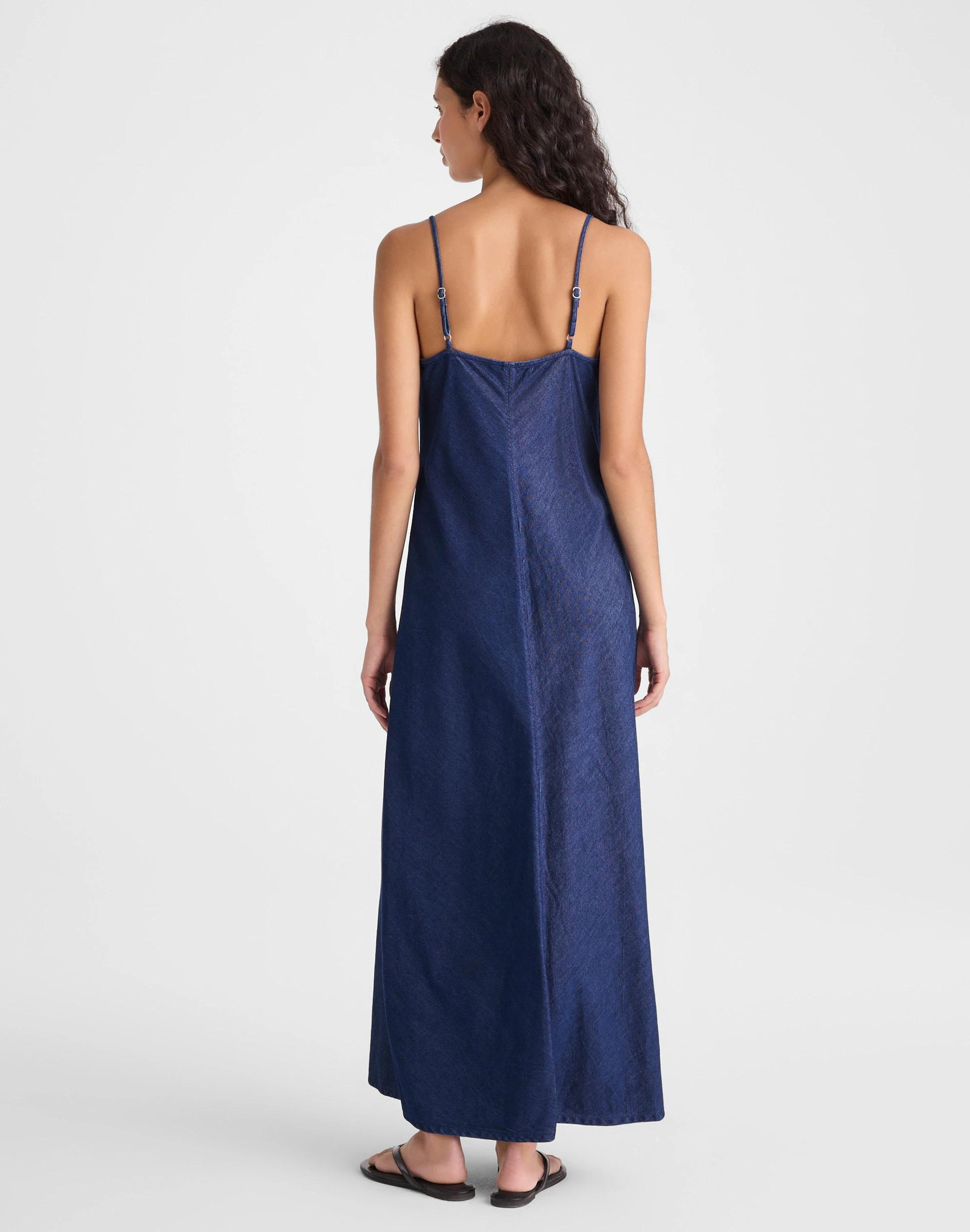 Airy Denim Maxi Slip Dress Nostalgic Blue | Madewell