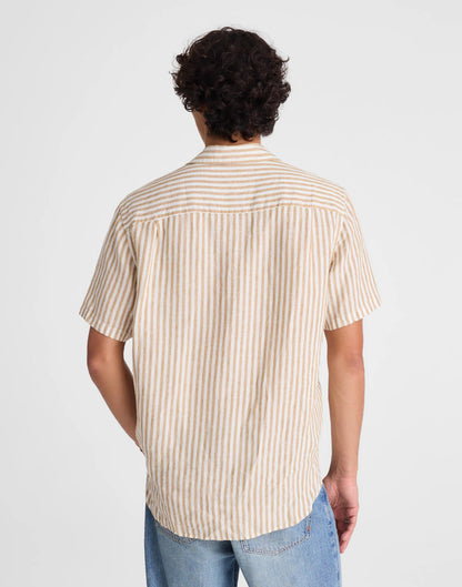 The Allday Short-Sleeve Shirt in Linen Golden Khaki | Madewell